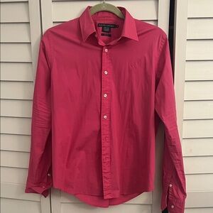 Ralph Lauren Men's Vibrant Pink Button Down Shirt